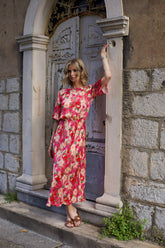 Fleurette double-sided midi dress